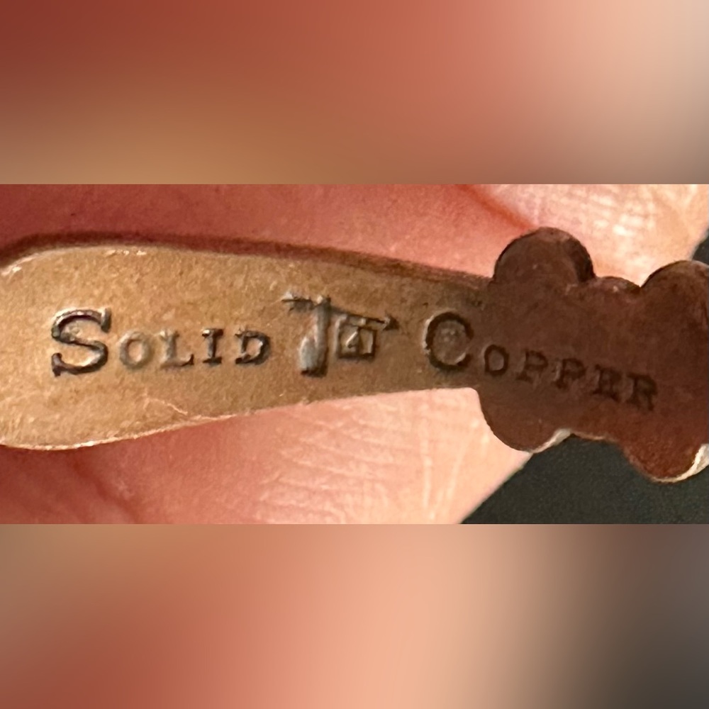 Solid Copper Beaded Cuff Bracelet - image 4